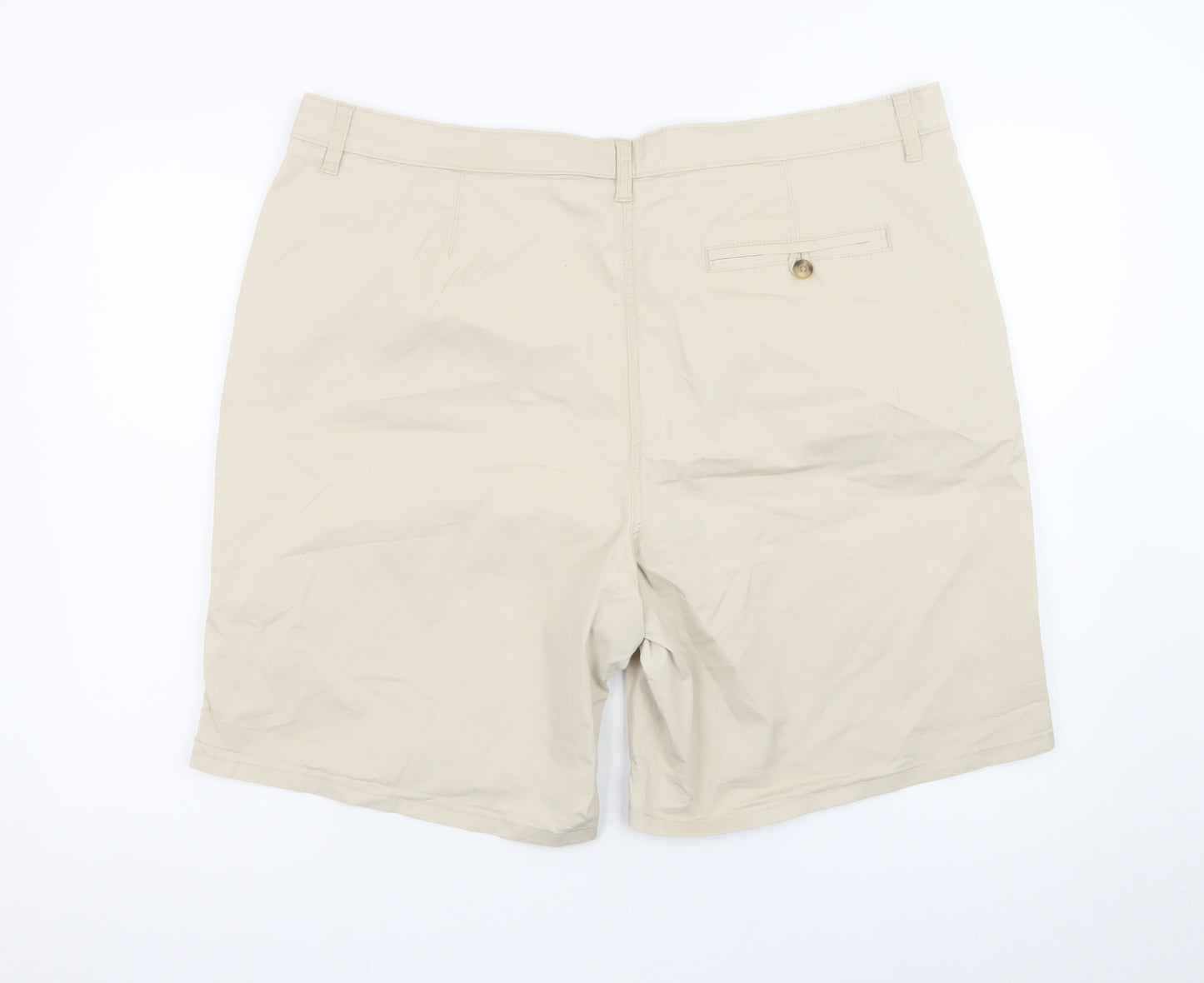 Dunnes Stores Men Beige Chino Shorts Size 34 Regular Cotton Blend