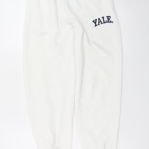Yale University Women's White XXS Jogger Sweatpants Fleece