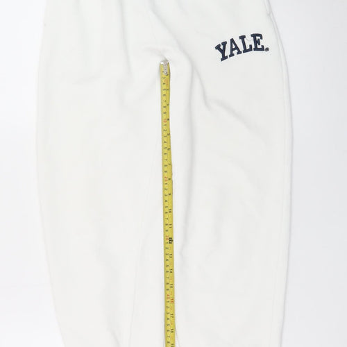 Yale University Women's White XXS Jogger Sweatpants Fleece