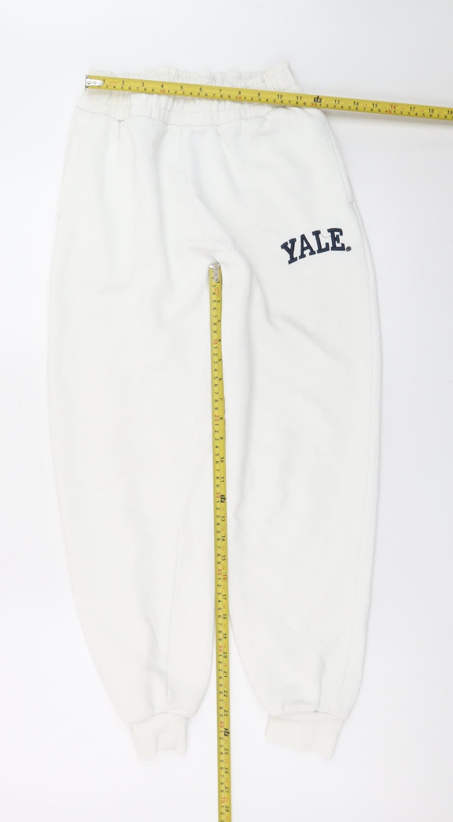 Yale University Women's White XXS Jogger Sweatpants Fleece