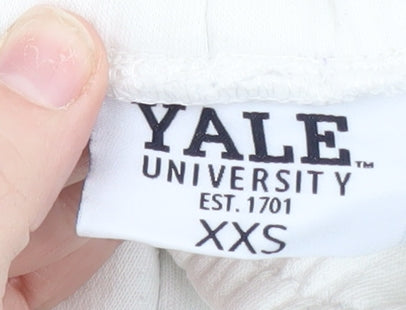 Yale University Women's White XXS Jogger Sweatpants Fleece