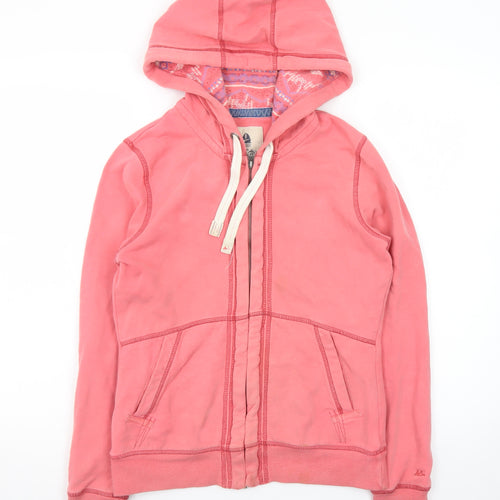 Mantaray Women's Pink Full Zip Hoodie Size 10 Cotton Lined Casual