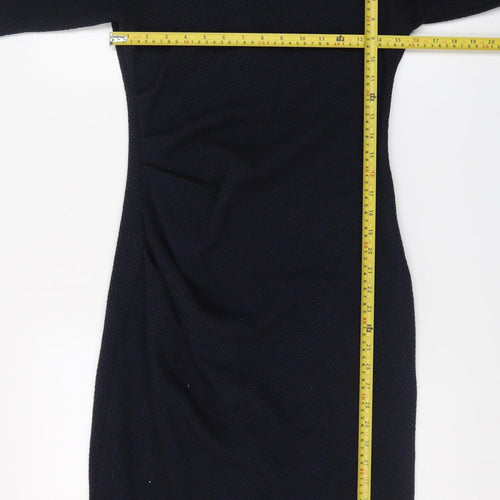 Phase Eight Women Black Size 10 Sheath Knit Dress