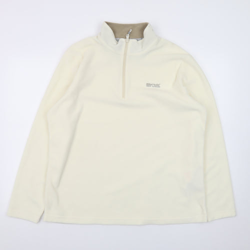 Regatta Great Outdoors Women Ivory Fleece 1/2 Zip Pullover UK 18