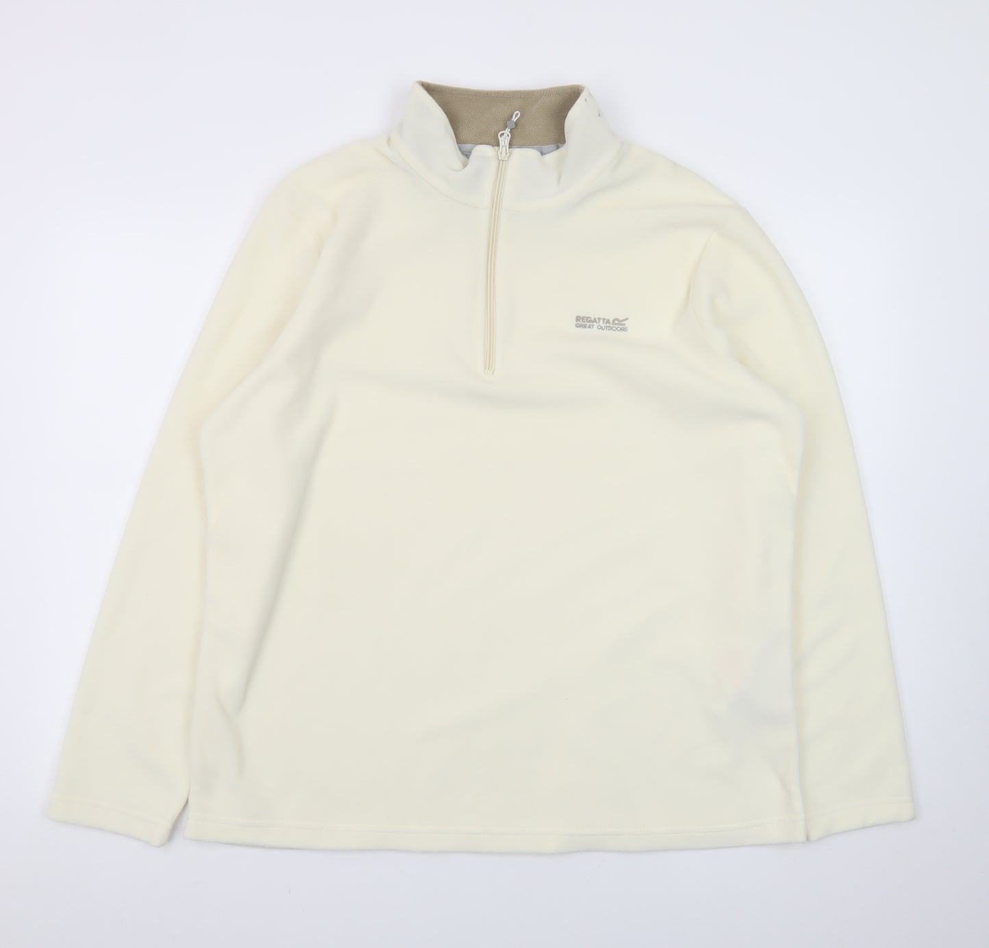 Regatta Great Outdoors Women Ivory Fleece 1/2 Zip Pullover UK 18