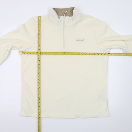 Regatta Great Outdoors Women Ivory Fleece 1/2 Zip Pullover UK 18