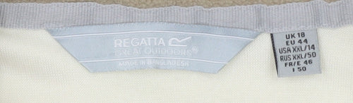 Regatta Great Outdoors Women Ivory Fleece 1/2 Zip Pullover UK 18