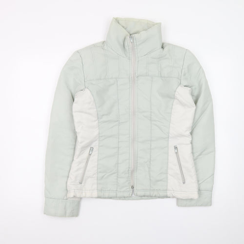 Vero Moda Women's Grey Puffer Jacket Full Zip Lined M