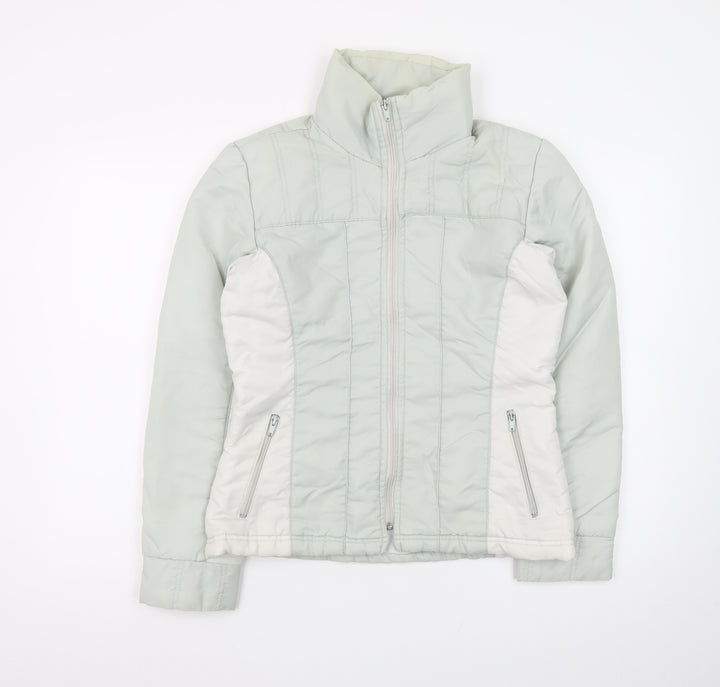 Vero Moda Women's Grey Puffer Jacket Full Zip Lined M