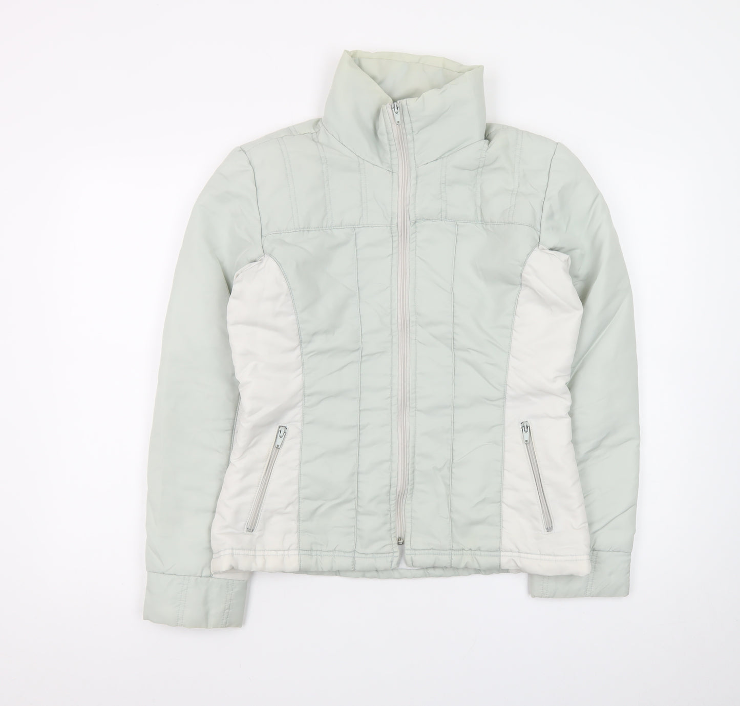 Vero Moda Women's Grey Puffer Jacket Full Zip Lined M
