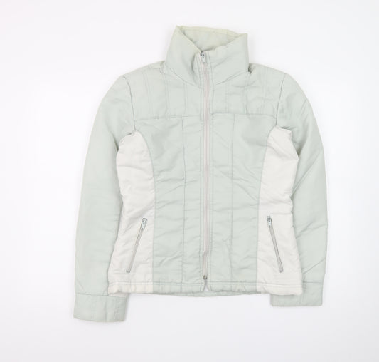 Vero Moda Women's Grey Puffer Jacket Full Zip Lined M