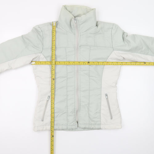 Vero Moda Women's Grey Puffer Jacket Full Zip Lined M
