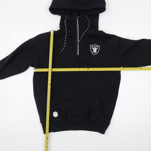 New Era Men's Black Raiders 1/2 Zip Hoodie Size S NFL Team Apparel