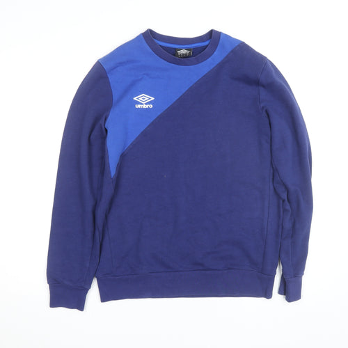 Umbro Men's Blue Crew Neck Pullover Sweatshirt Size M Sports Style