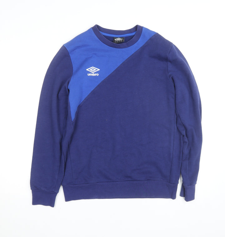 Umbro Men's Blue Crew Neck Pullover Sweatshirt Size M Sports Style