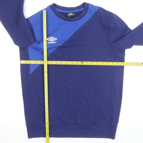 Umbro Men's Blue Crew Neck Pullover Sweatshirt Size M Sports Style