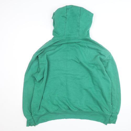 Nike Men's Green Pullover Hoodie L Regular Fit Fleece Sweatshirt