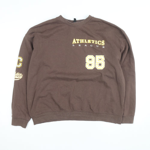 H&M Divided Women's Brown Athletics League Sweatshirt Size S