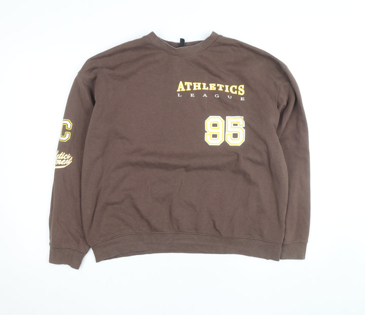 H&M Divided Women's Brown Athletics League Sweatshirt Size S