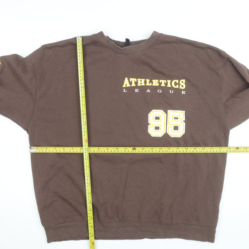 H&M Divided Women's Brown Athletics League Sweatshirt Size S