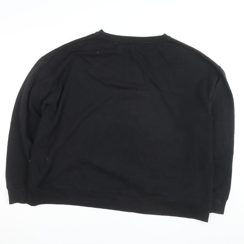 New Look Curves Black Self Love Graphic Pullover Sweatshirt UK 20