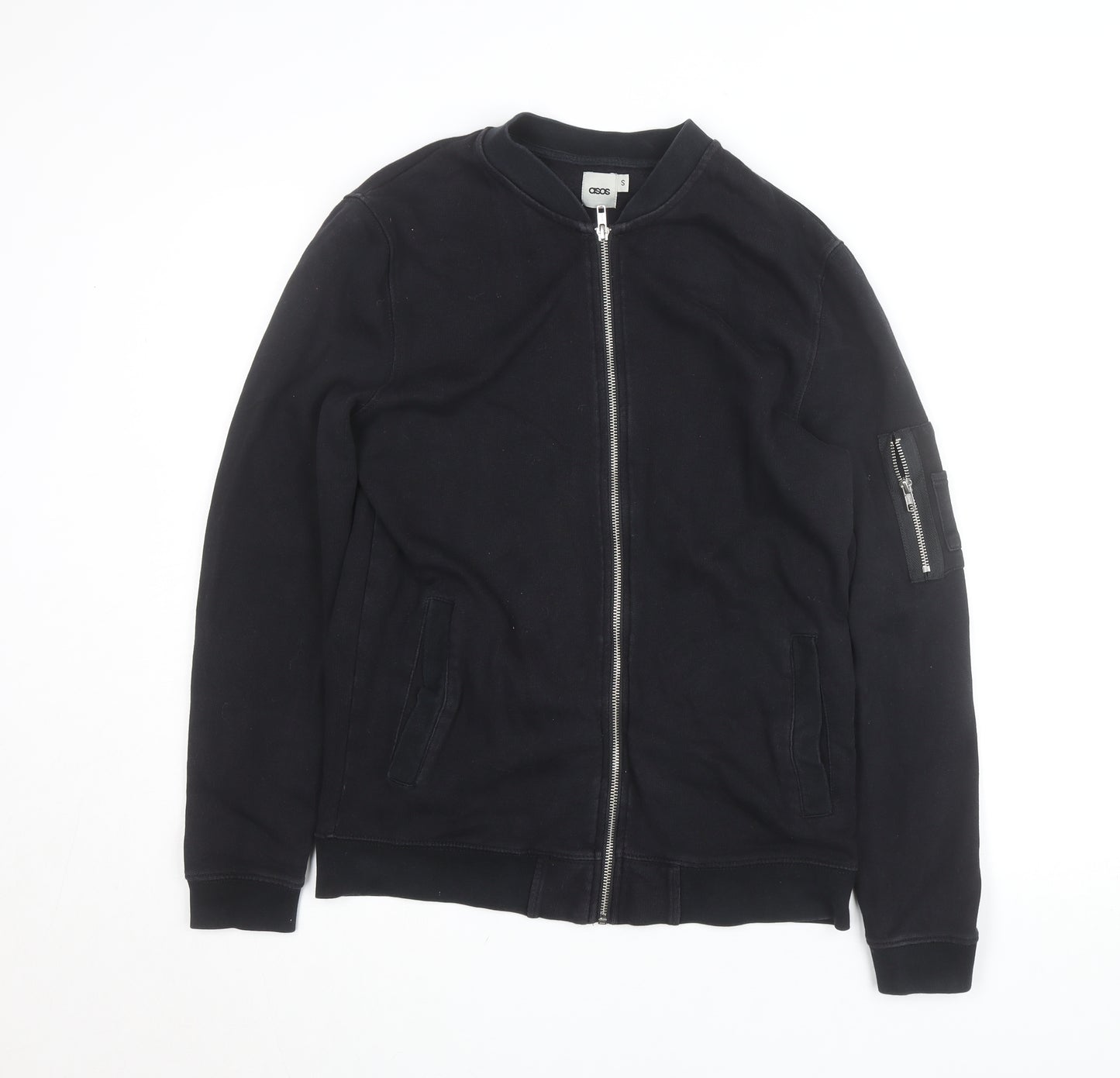 ASOS Men’s Black Full Zip Cotton Jumper Size S