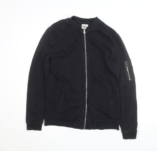 ASOS Men’s Black Full Zip Cotton Jumper Size S