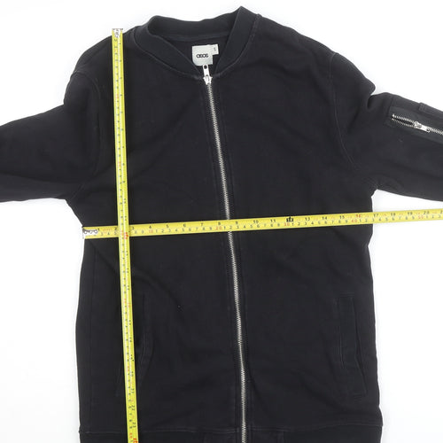 ASOS Men’s Black Full Zip Cotton Jumper Size S