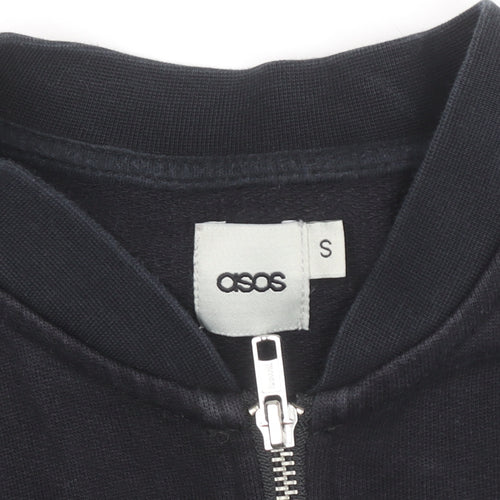 ASOS Men’s Black Full Zip Cotton Jumper Size S