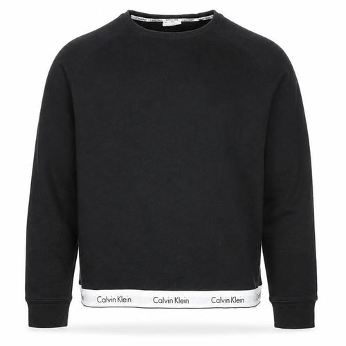 Calvin Klein Men's Black Crew Neck Logo Sweatshirt Size S