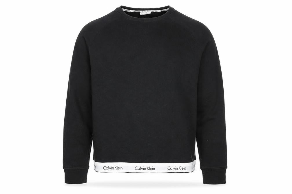 Calvin Klein Men's Black Crew Neck Logo Sweatshirt Size S