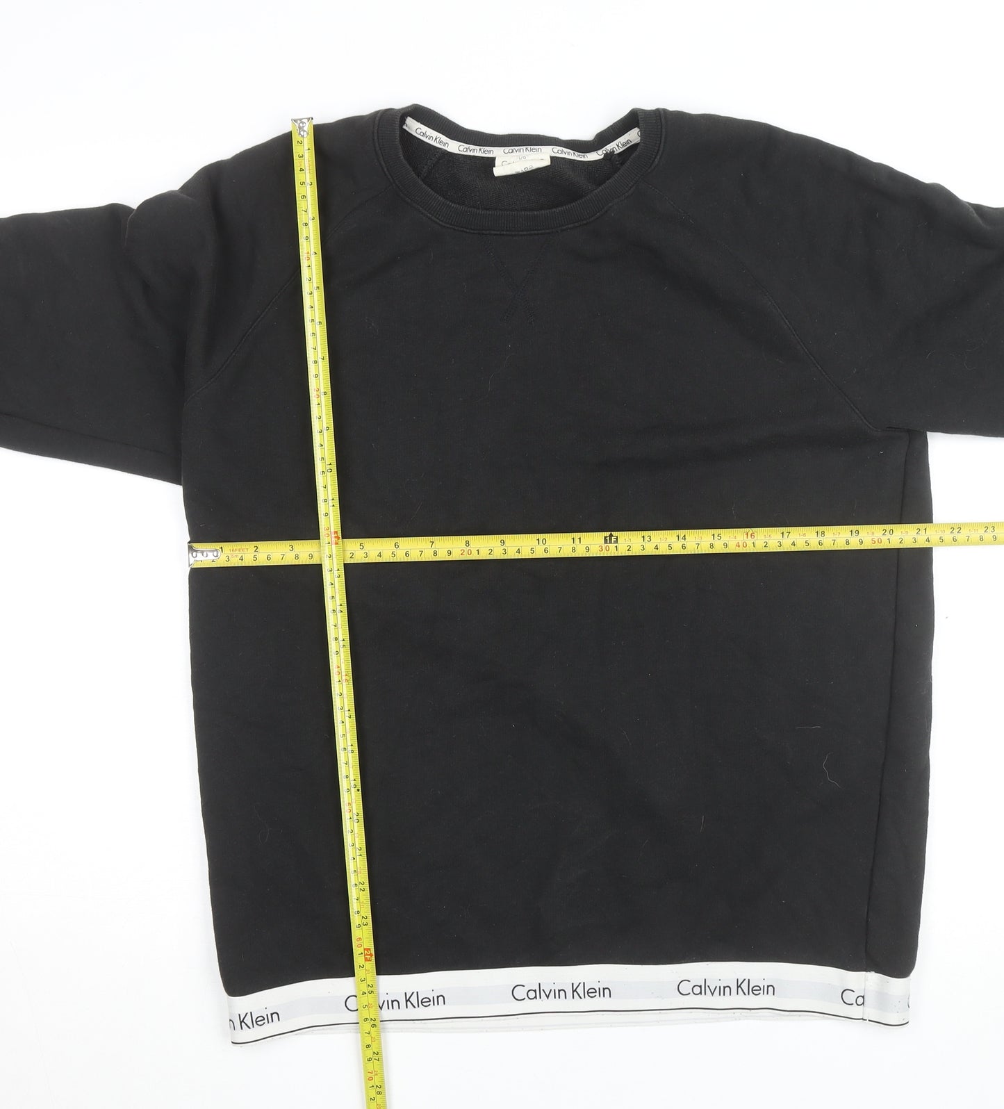 Calvin Klein Men's Black Crew Neck Logo Sweatshirt Size S