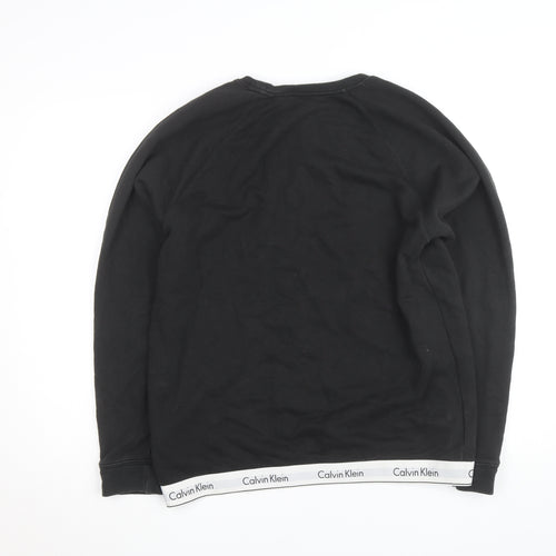Calvin Klein Men's Black Crew Neck Logo Sweatshirt Size S