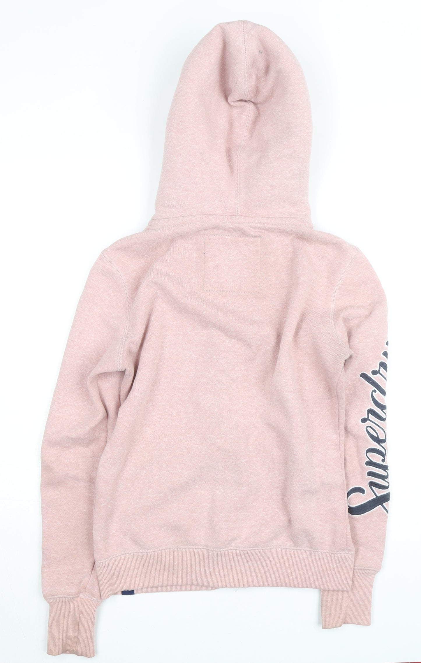 Superdry Girls Pink Full Zip Fleece Lined Hoodie Size 10 Years