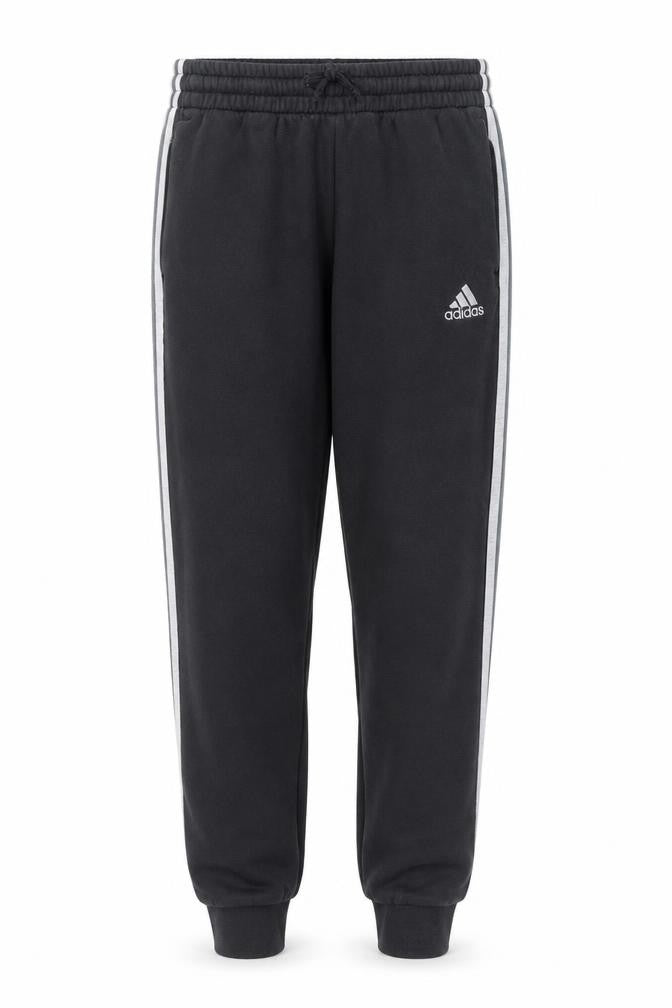Adidas Womens Black Jogger Trousers Size M Elastic Waist Side Stripe
