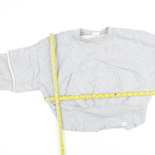 Gymshark Womens Grey Small Cropped Pullover Sweatshirt
