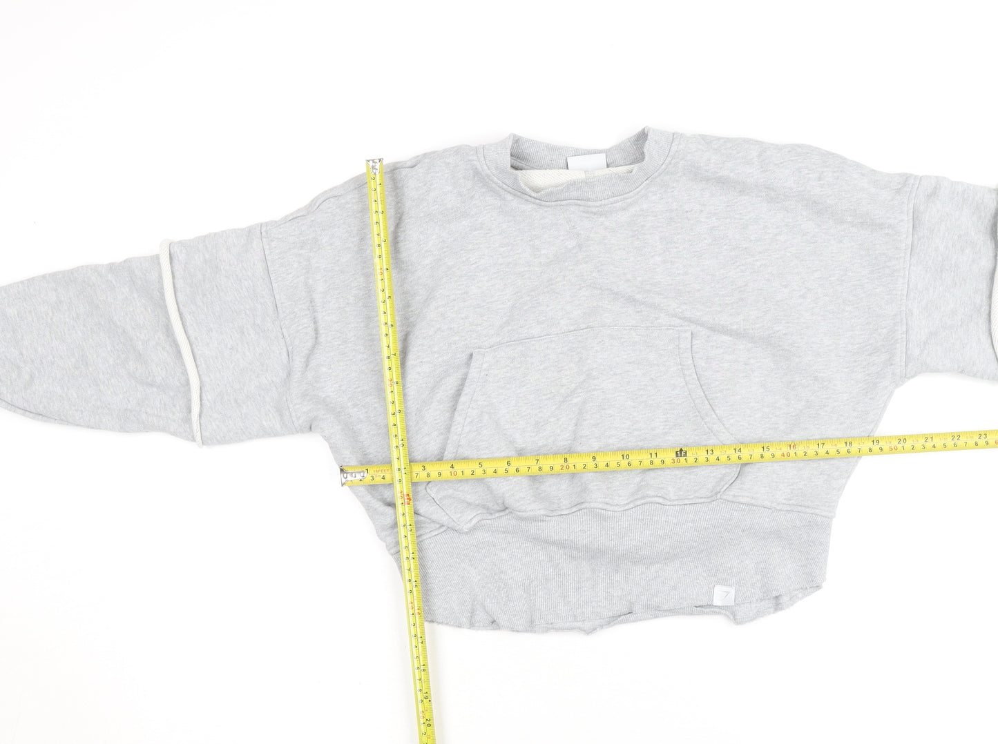 Gymshark Womens Grey Small Cropped Pullover Sweatshirt