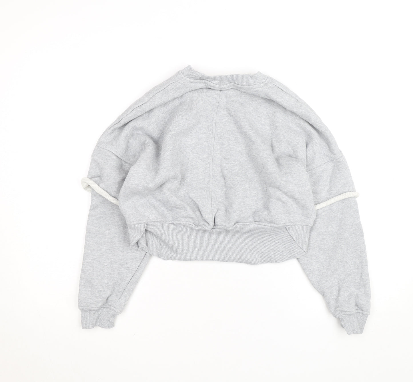 Gymshark Womens Grey Small Cropped Pullover Sweatshirt