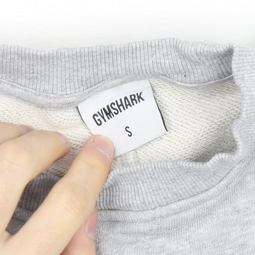 Gymshark Womens Grey Small Cropped Pullover Sweatshirt