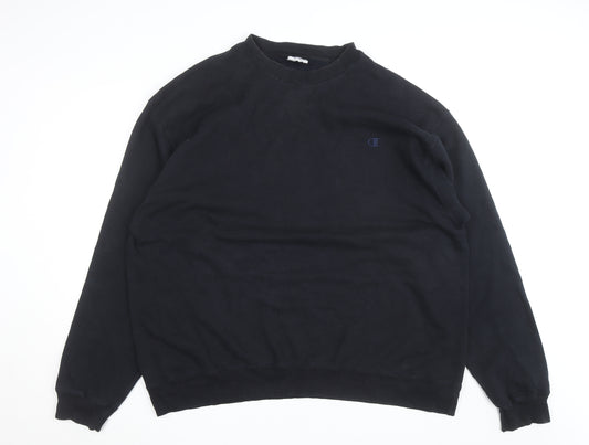 Champion Men's Black 3XL Pullover Crew Neck Fleece Sweatshirt