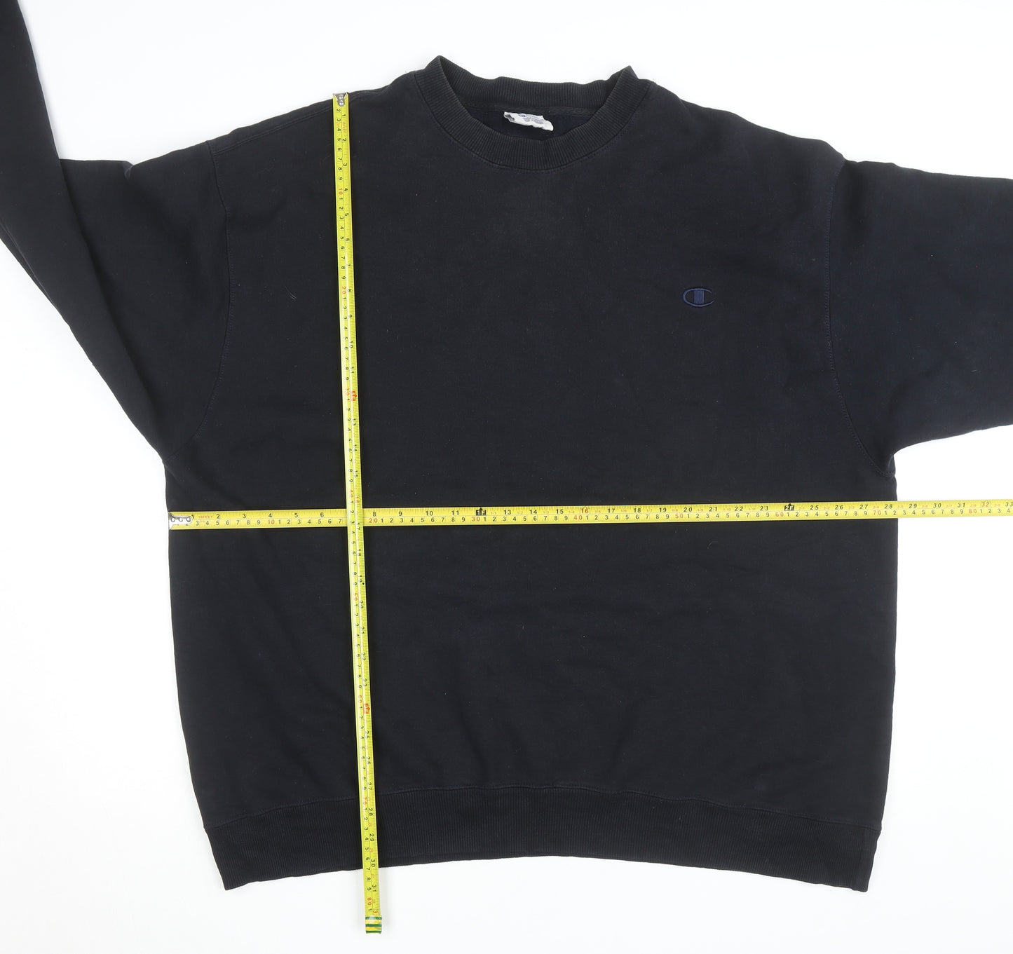 Champion Men's Black 3XL Pullover Crew Neck Fleece Sweatshirt
