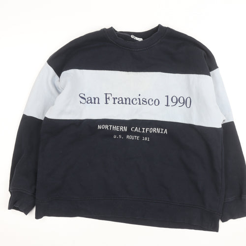 Zara Men's Blue San Francisco 1990 Pullover Sweatshirt Size S