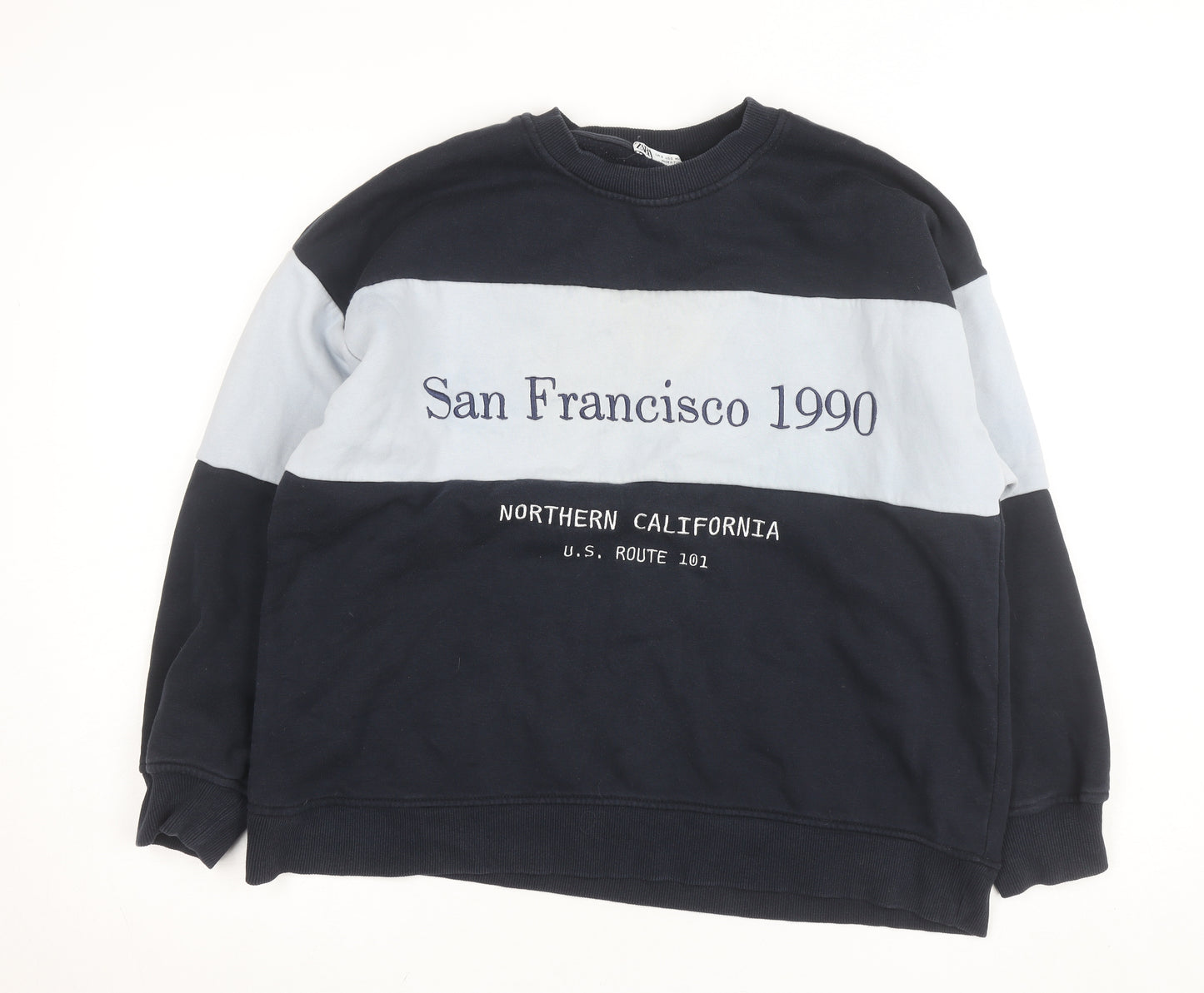 Zara Men's Blue San Francisco 1990 Pullover Sweatshirt Size S