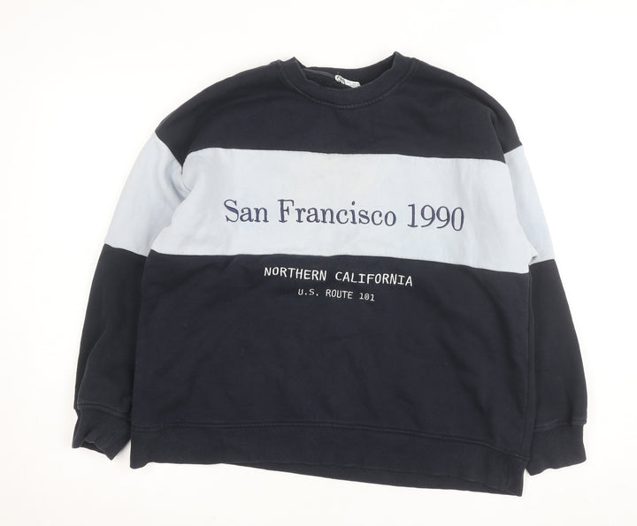 Zara Men's Blue San Francisco 1990 Pullover Sweatshirt Size S