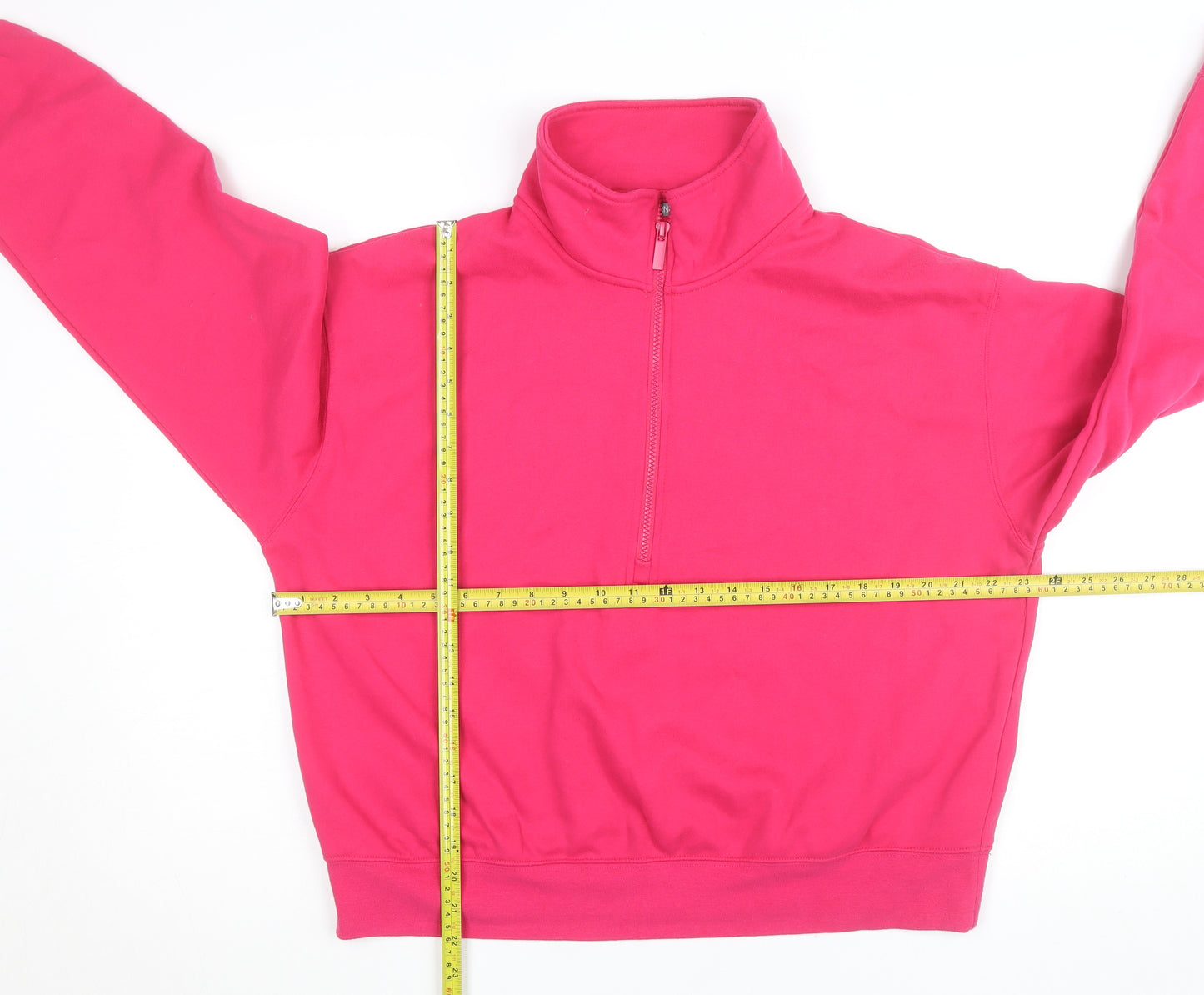 Dunnes Stores Women Pink Half Zip Fleece Activewear Jacket Size 16