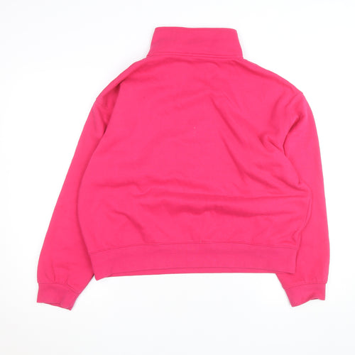 Dunnes Stores Women Pink Half Zip Fleece Activewear Jacket Size 16