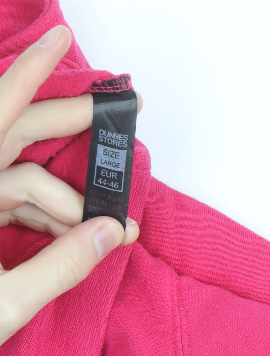 Dunnes Stores Women Pink Half Zip Fleece Activewear Jacket Size 16