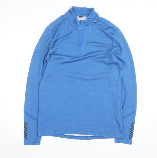 Helly Hansen Mens Blue XL 1/2 Zip Lightweight Activewear Jacket
