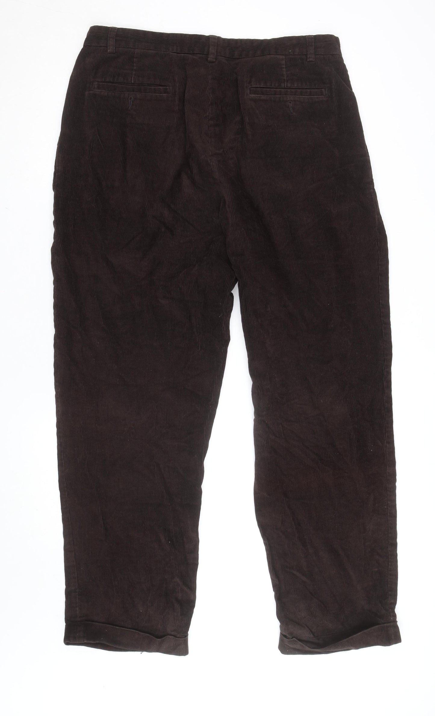 Eddie Bauer Men's Brown Corduroy Trousers 36x32 Regular Fit