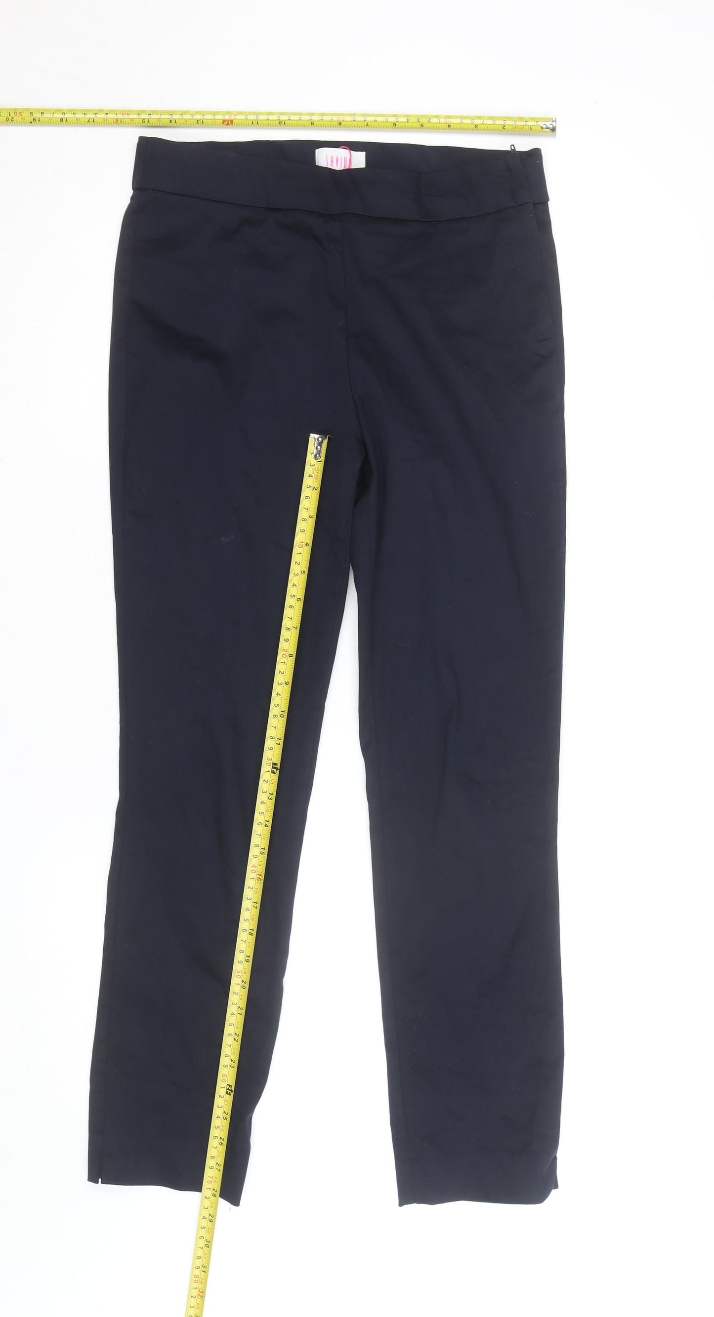 Savida Women’s Black Slim Twill Stretch Trousers Size 10